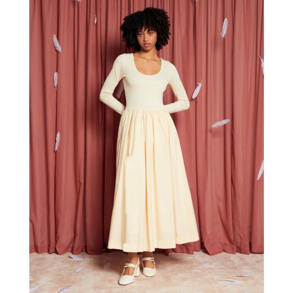 Sister Jane light beige Long Sleeve Midi Dress